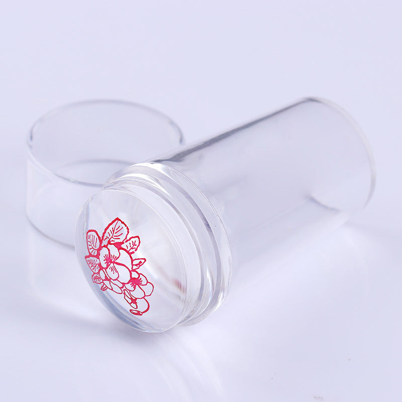 Clear Jelly Nail Stamper with Scraper – Transparent Nail Art Stamping Tool