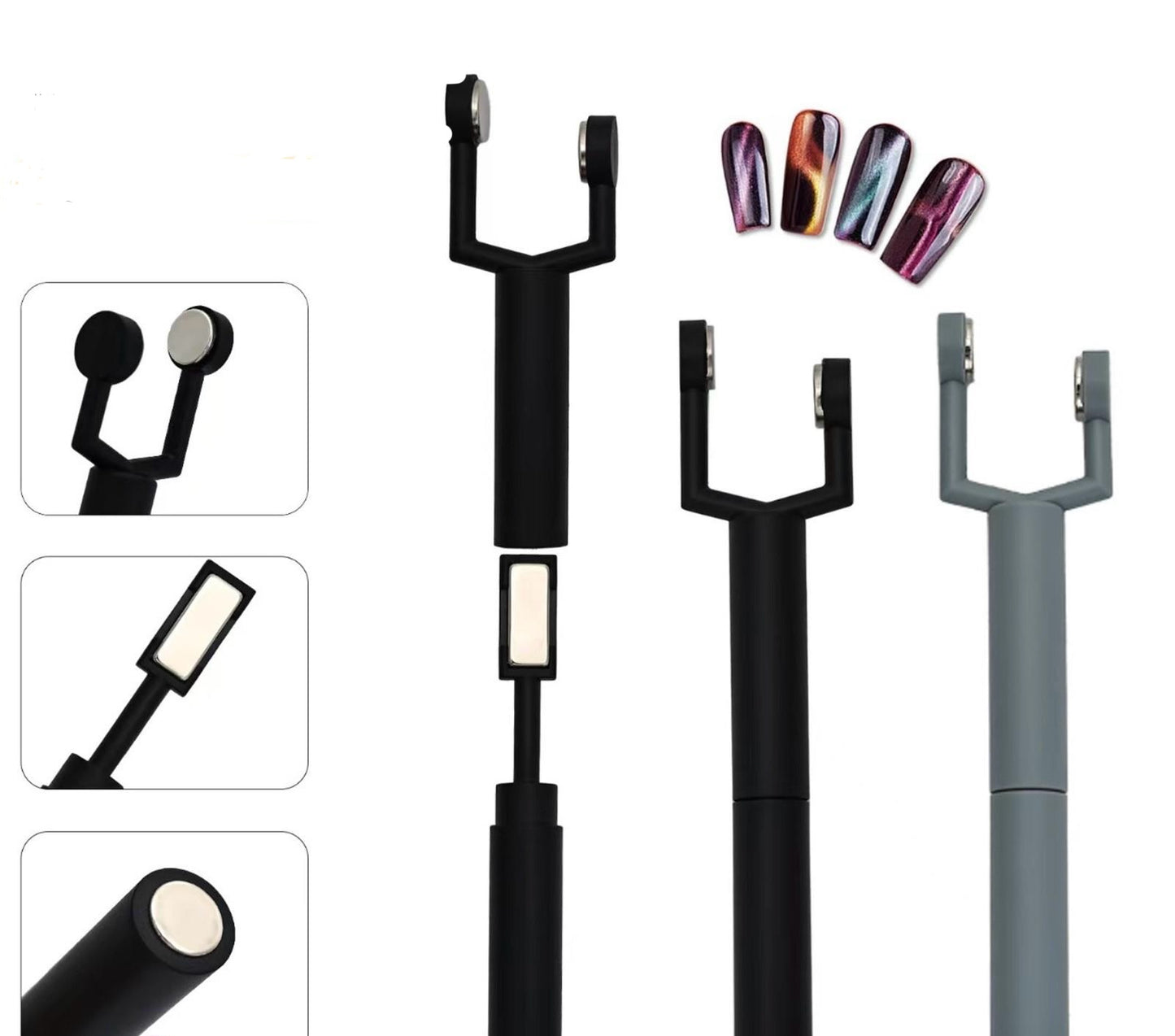 Multi-Function Cat Eye Nail Magnet Tool – 3-in-1 Magnetic Nail Art Stick