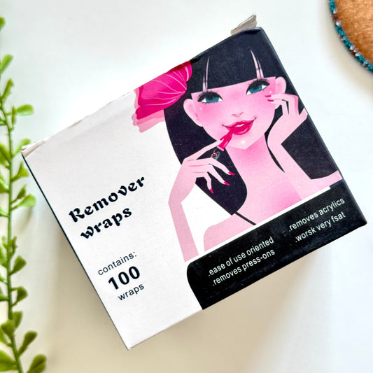 Nail Foil Wraps (No Liquid) – Soak-Off Remover Wraps for Gel, Acrylic & Press-On Nails