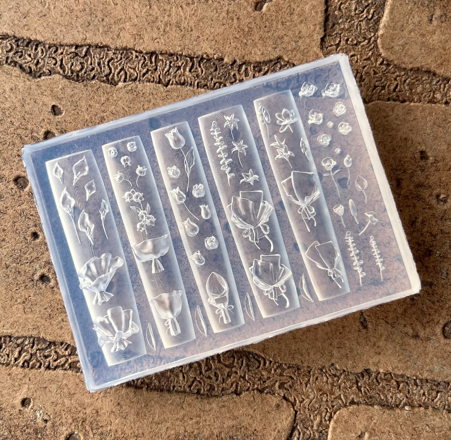 Floral 3D Nail Art Silicone Mold – Roses, Tulips & Bouquet Designs | Silicone Nail Art Mold #18