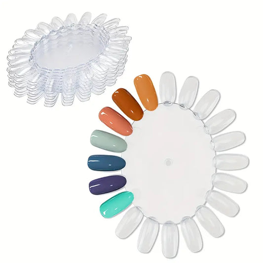 Nail Color Display Wheel – 10-Piece Set for Polish & Art Showcases