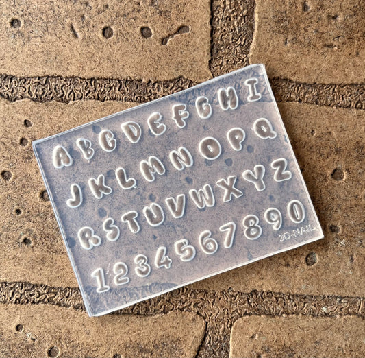 3D Alphabet & Number Nail Art Silicone Mold – Letter & Numeric Designs 
| Silicone Nail Art Mold #14