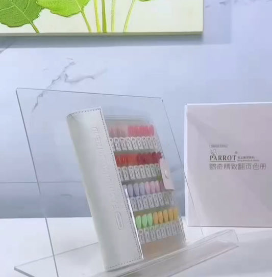 Nail Color Display Book – Portable Nail Polish Swatch Organizer with magnet (3 sheet with 60pcs nail swatches each)