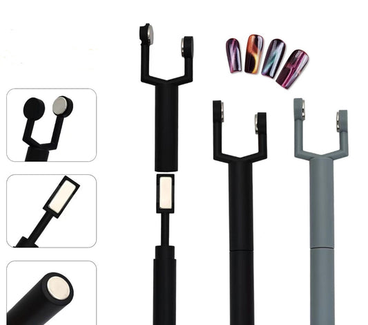 Multi-Function Cat Eye Nail Magnet Tool – 3-in-1 Magnetic Nail Art Stick