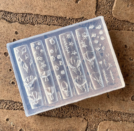 Floral 3D Nail Art Silicone Mold – Roses, Tulips & Bouquet Designs | Silicone Nail Art Mold #18