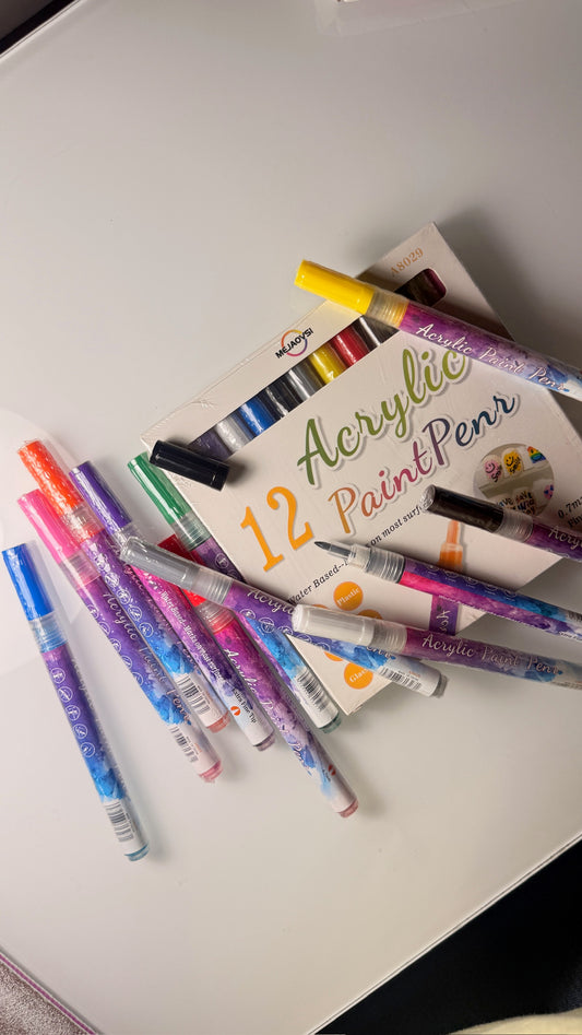 Acrylic Art pens (12 colours)