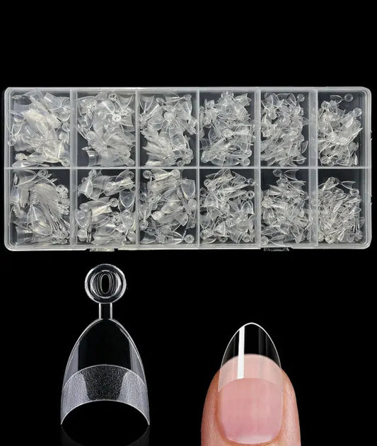Short Almond Half Cover Soft Gel Nail Tips (600 Pcs Box)