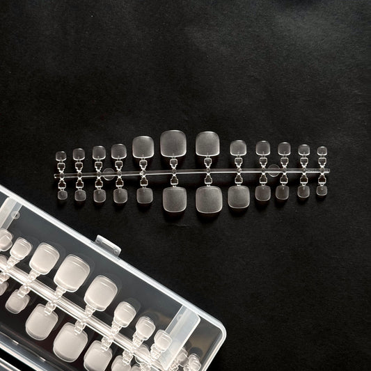Toe tips (clear and fully buffed)